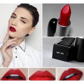 Son MAC ruby woo (nữ hoàng của son đỏ) tone màu đỏ tươi