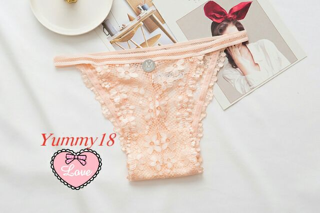 Quần chip ren hoa nổi dây hông sexy 2201