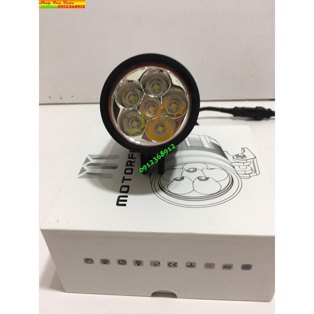 ĐÈN LED TRỢ SÁNG L6X-MOTORFANS CHÍNH HÃNG-CHIP XML2 XỊN – CÔNG SUẤT CHUẨN 60W