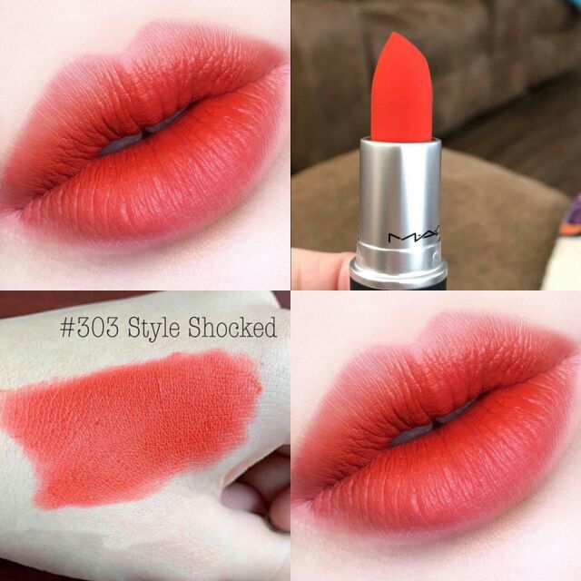 Son M.A.C POWDER KISS #303 STYLE SHOCKED ( đỏ cam)