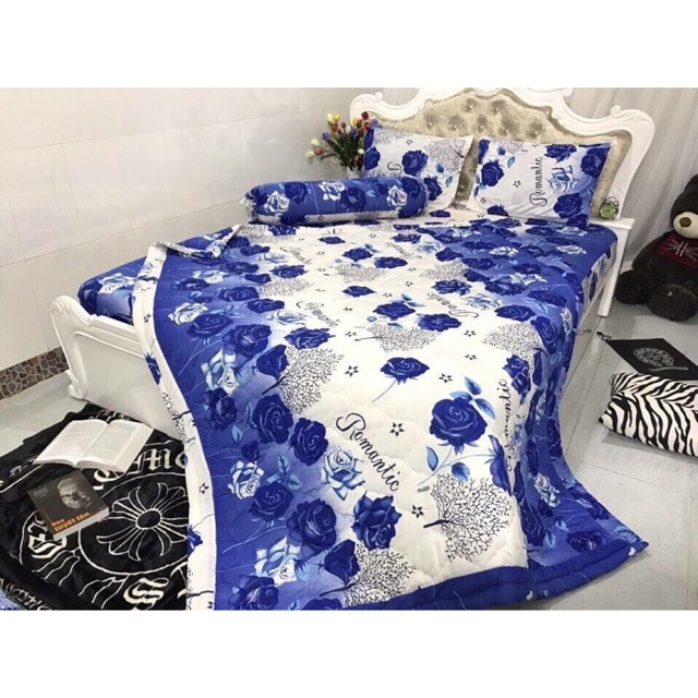 Drap thun Hàn Quốc (bộ: drap, 2 nằm, 1 ôm)