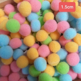 pom pom mix nhiều màu , size 8MM đến 2cm.