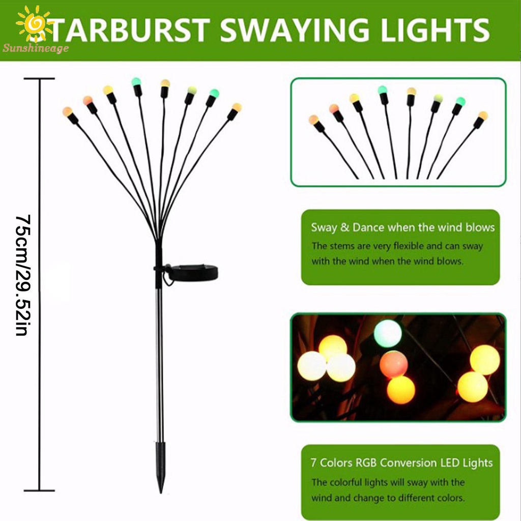Firefly Lights Decorative Lights IP65 Garden Decor Landscape Lights Solar Light