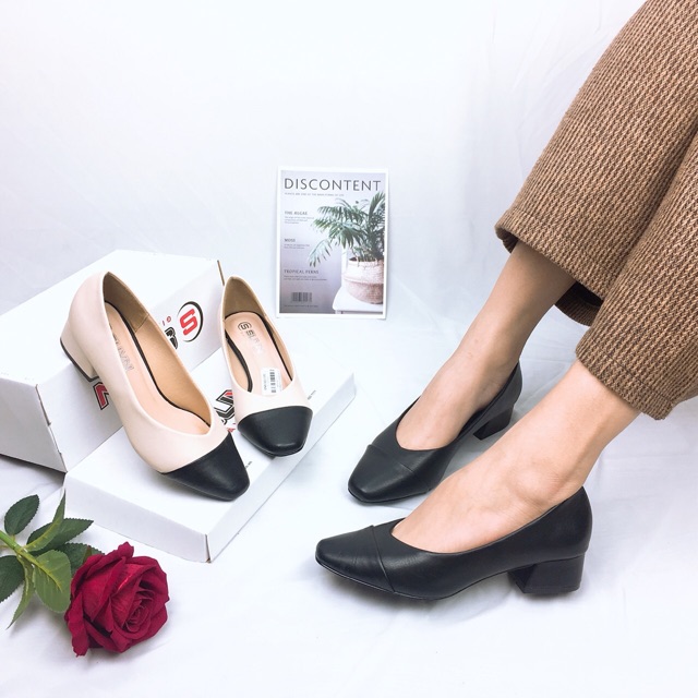 [Giá Sỉ 1 đổi 1] Giày Cao Gót da mềm trụ 3cm