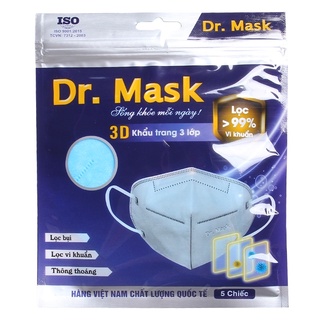 Khẩu trang người lớn Dr mask 3D S1 (5 cái)