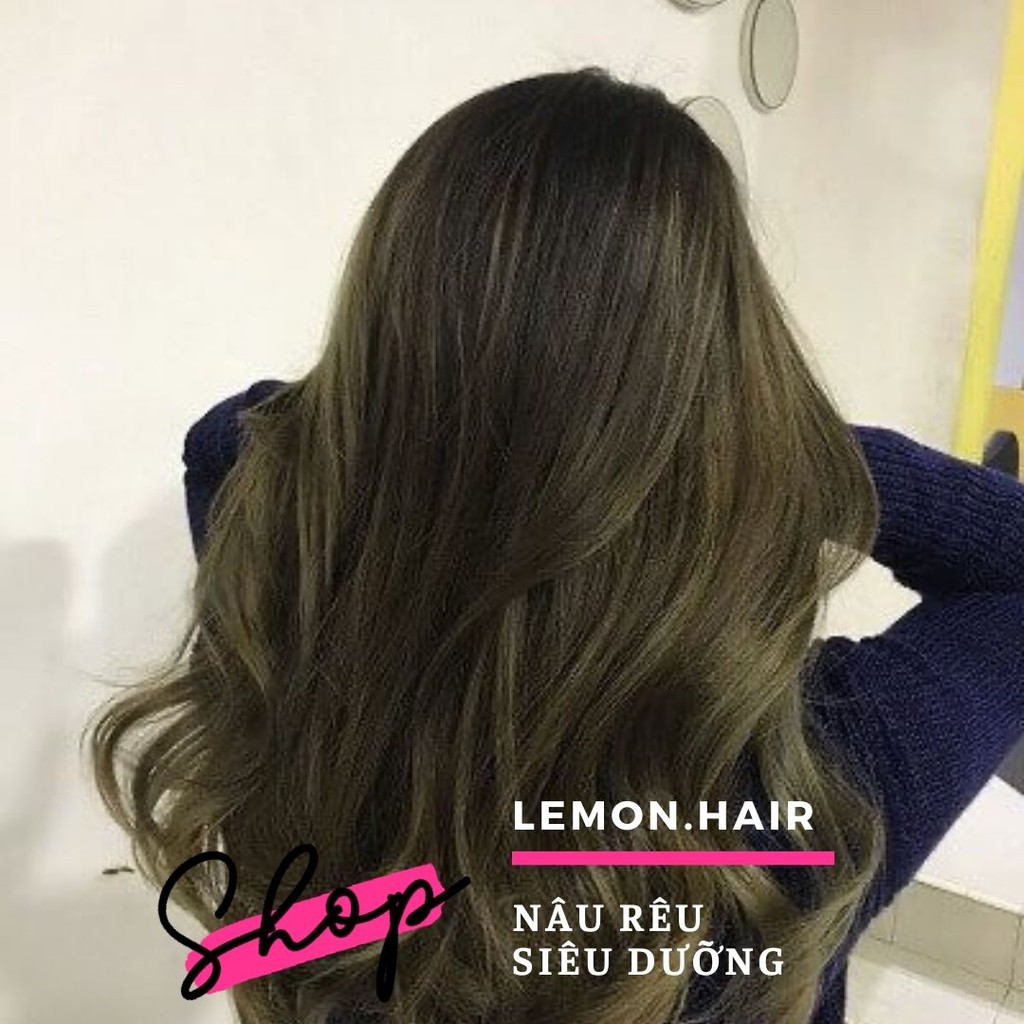 thuốc nhuộm tóc nâu rêu - lemon.hair