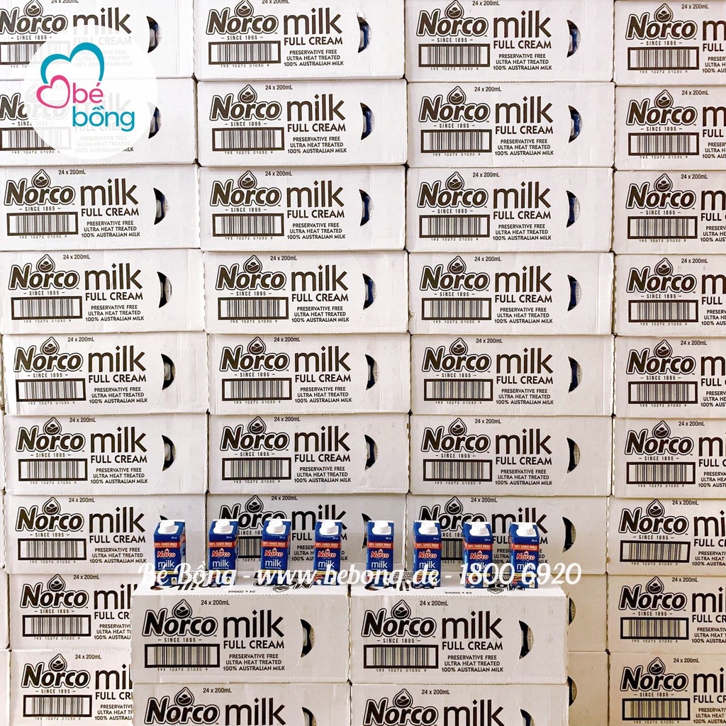 Sữa tươi thanh trùng Norco 200ml (trẻ từ 1 tuổi)