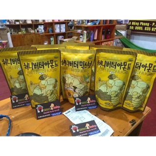 🌰🥜 Hạnh nhân tẩm mật ong Honey Butter Almond 2 vị, vị truyền thống với loại mix đủ vị. 💯 xách tay có bill