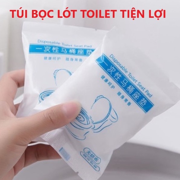 Miếng Lót Bồn Vệ Sinh Bọc Lót Bệ Ngồi Bồn Cầu Chống Thấm Dùng 1 Lần Tiện Lợi