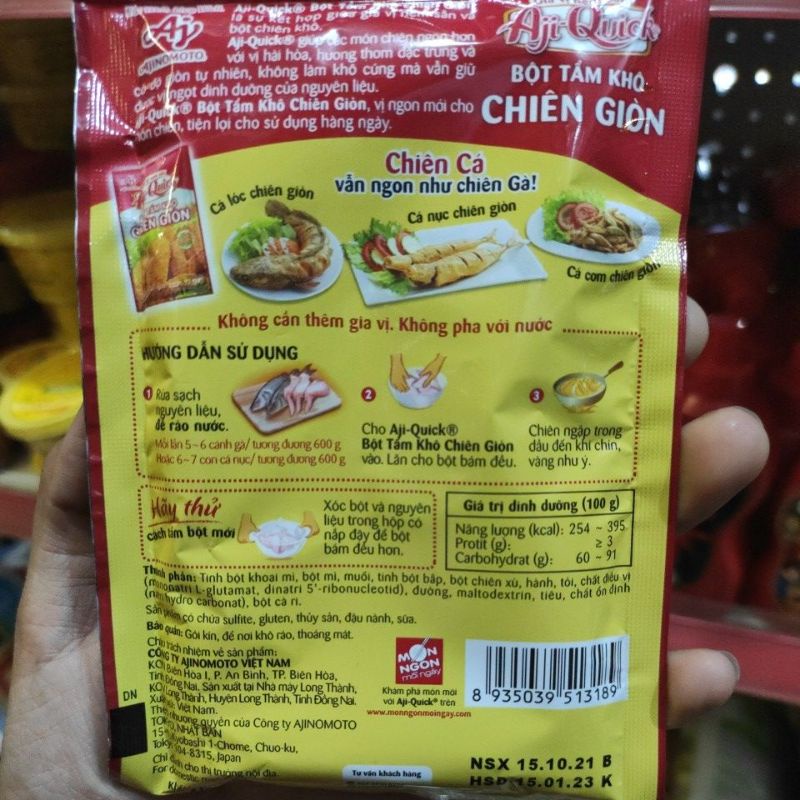 Bột tẩm khô chiên giòn Aji Quick gói 42g