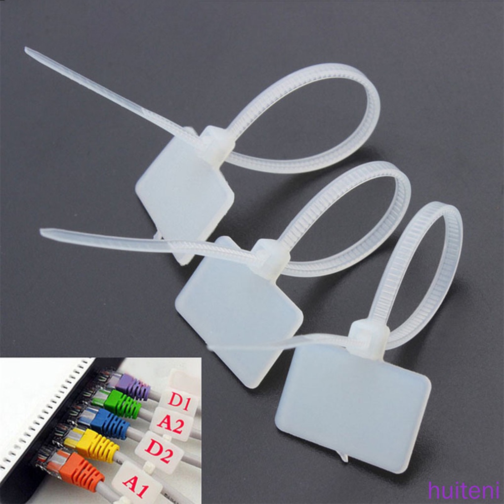 Bộ 100 dây rút tự khóa bằng nylon dùng đánh dấu dây cáp tiện dụng