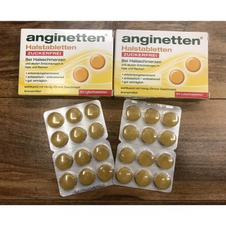 Kẹo ngậm giảm đau rát họng, giảm ho Anginetten nội địa Đức (Hộp 24v)