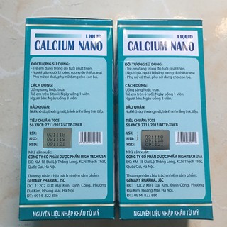 VIÊN UỐNG LIQUID CANXI NANO