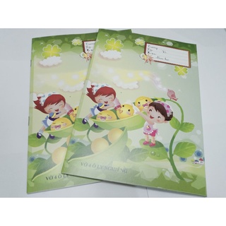 10 Vở ô ly nghiêng Ánh Dương - 4 ly (48 trang)