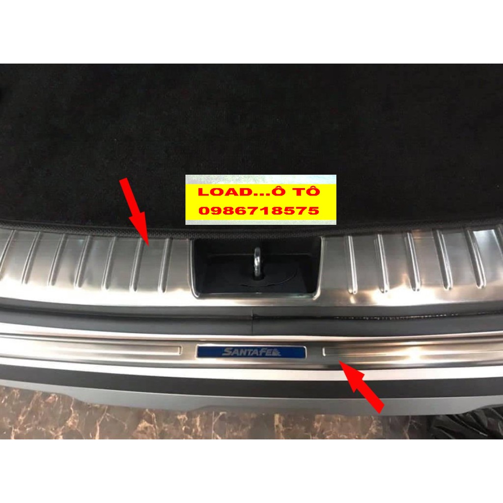 Bộ ốp chống trầy Cốp Inox dành cho xe Hyundai Santafe 2019-2020