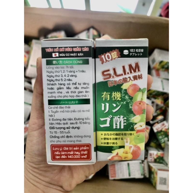 [Combo 3 hộp] Viên xổ mỡ giấm táo đêm NHẬT BẢN - Giá sỉ lẻ rẻ nhất HCM