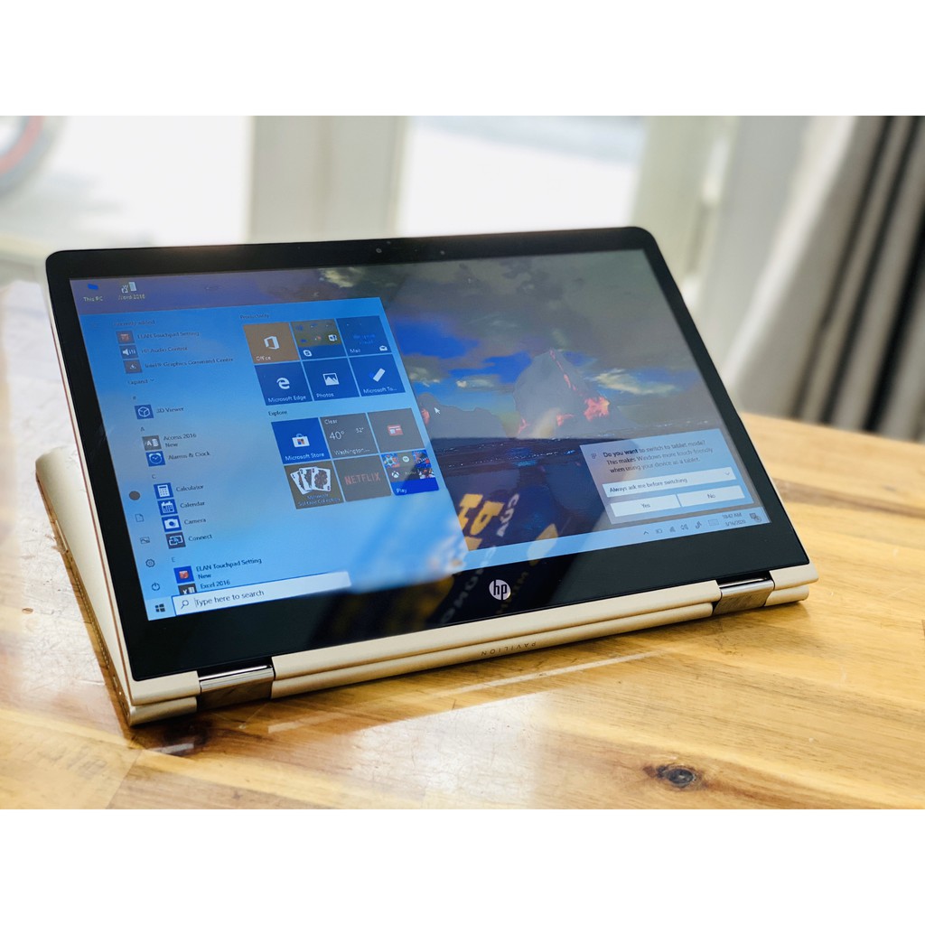 Laptop Hp Pavilion X360 13-u103tu/ i3 7100U/ 4G/ SSD128-500G/ 13in/ Cảm ứng/ Xoay 360 độ/ Giá rẻ