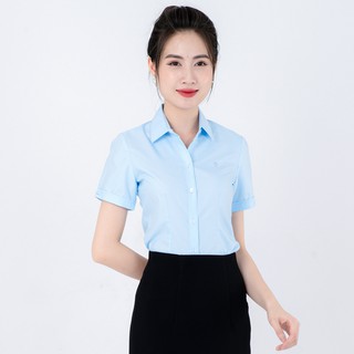 [ RẺ VÔ ĐỊCH ] Áo sơ mi Thái Hòa màu xanh tay ngắn vải kate mát thoải mái