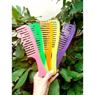 Lược thưa màu chải tóc xoăn,tóc rối (21cm)