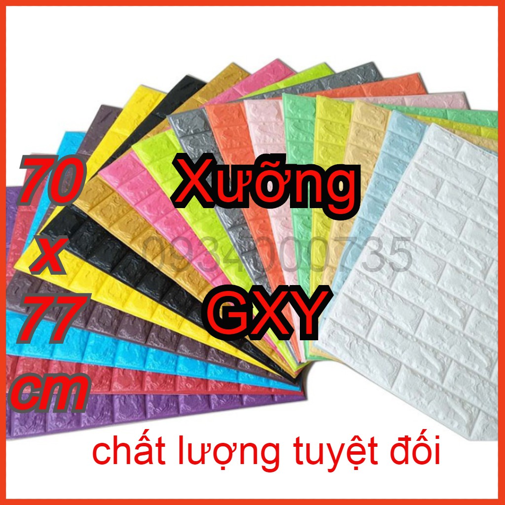 Xốp dán tường giả gạch 3D - Khổ lớn 70x77cm