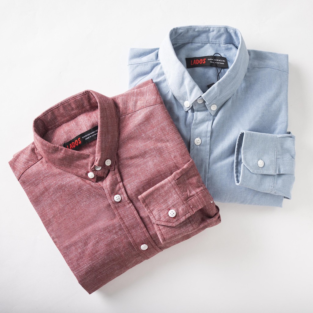 Áo sơ mi tay dài LADOS - 8043 chất vải xước thấm hút tốt - Áo sơ mi nam thời trang màu sắc nổi bật | BigBuy360 - bigbuy360.vn