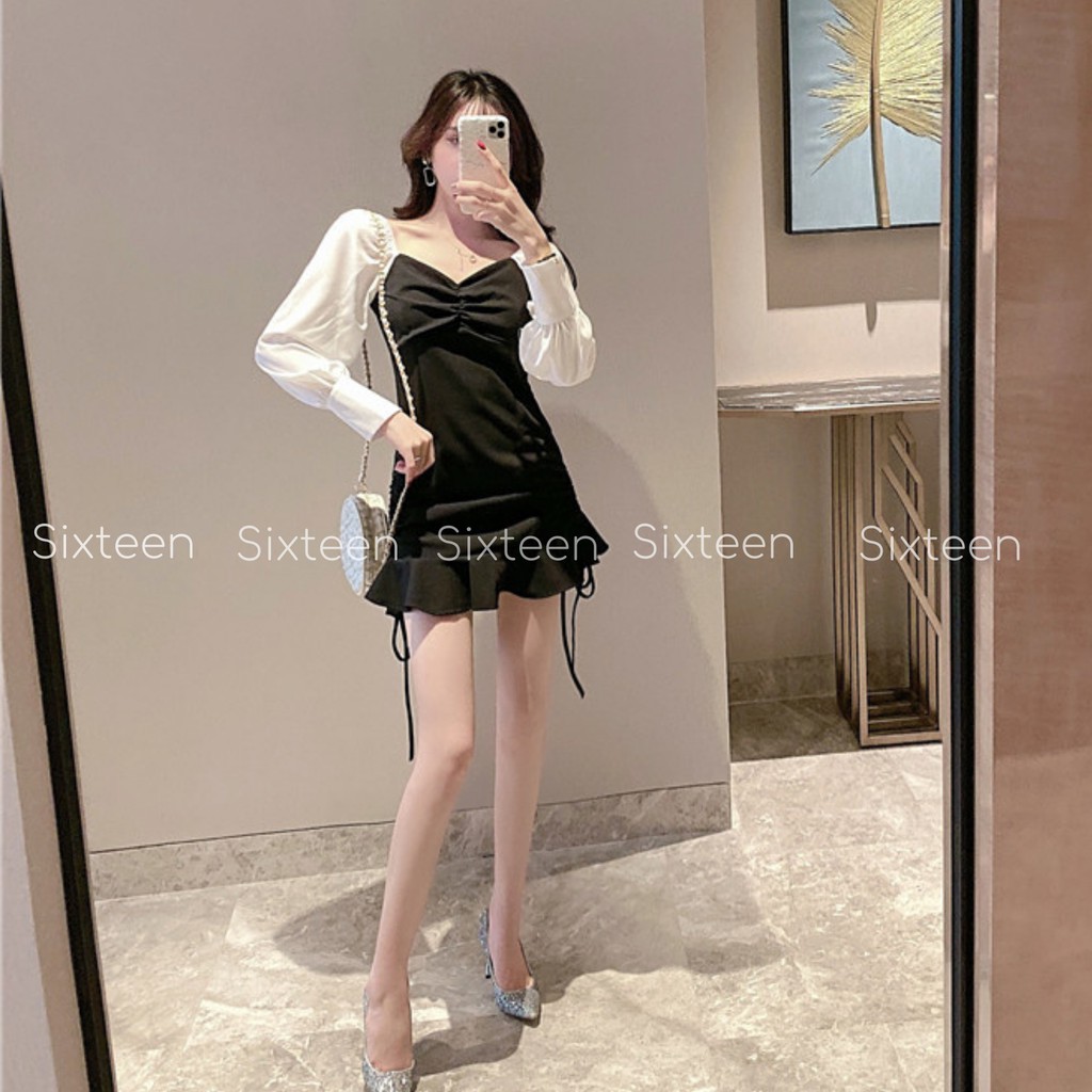 Váy Nữ, Đầm Nữ, Váy Dài Tay Đuôi Cá Dây Rút Phong Cách Trẻ Trung, Cá Tính SIXTEEN. | BigBuy360 - bigbuy360.vn