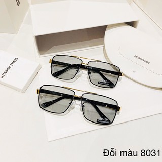 Mắt kính nam đổi màu dùng cả ngày và đêm- Kính nam thời trang chống tia UV tặng hộp đựng kính và khăn lau kính
