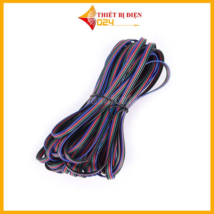 Dây Điện Dẹt 4 Màu Khác Nhau Cho Đèn LED RGB 4 pin 22AWG