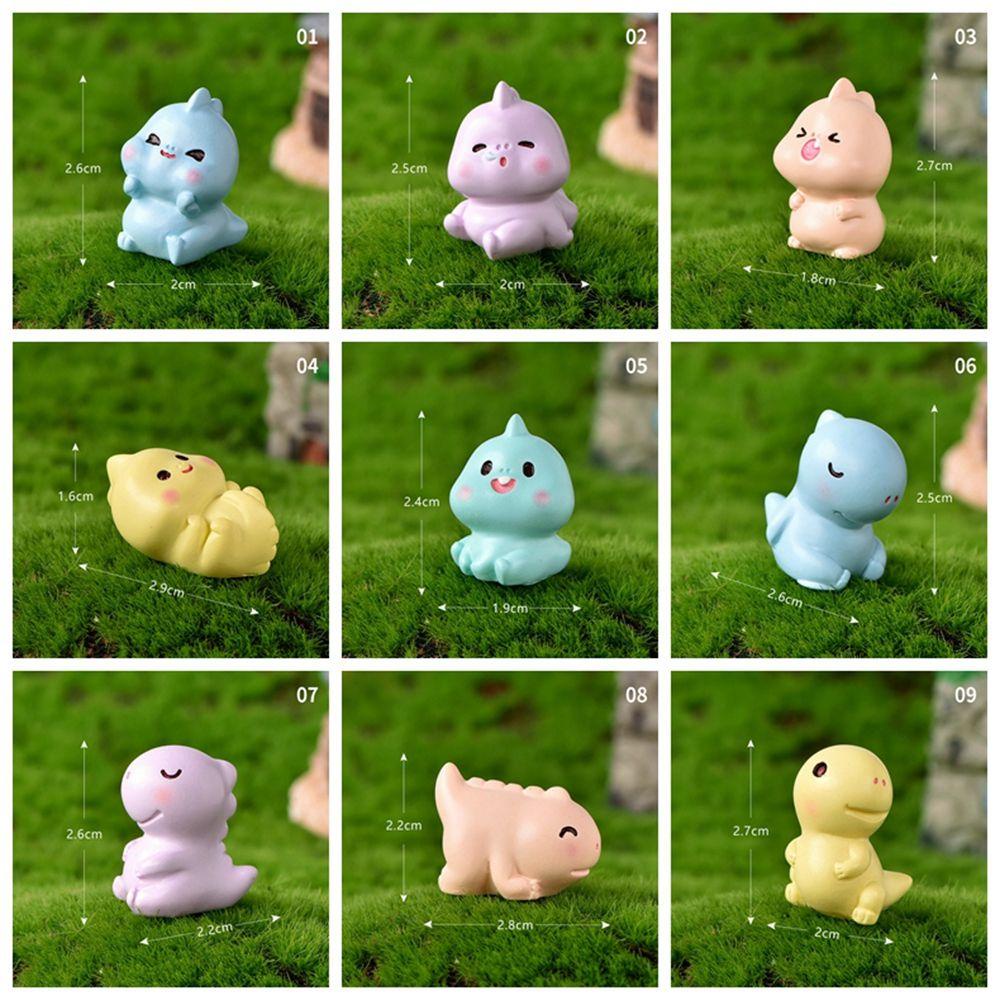 YIYU Mô Hình Khủng Long Hoạt Hình Mini Dễ Thương Trang Trí Tiểu Cảnh