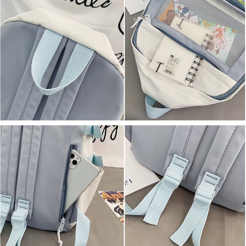 Balo nữ cao cấp du lịch dễ thương đẹp đi học giá rẻ MOHANA TH181 (tặng kèm gấu và sticker)