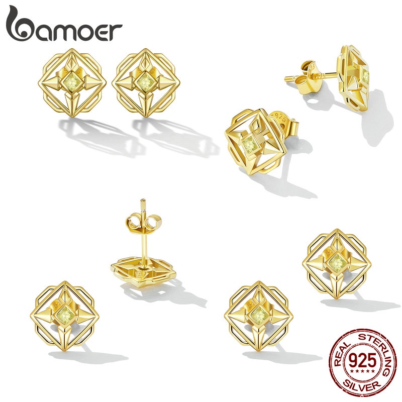 Bông tai Bamoer bằng bạc 925 thời trang cho nữ