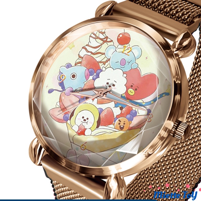 Đồng Hồ Thạch Anh MIE Girl BT21 Có Khóa Nam Châm Dễ Thương Dành Cho Học Sinh