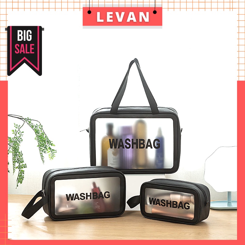 Túi đưng mỹ phẩm du lịch LEVAN đựng đồ cá nhân mini trong suốt chống thấm nước cao cấp giá rẻ TUI.10