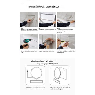 Gương Đèn Led  Tròn Thái lan Cao Cấp