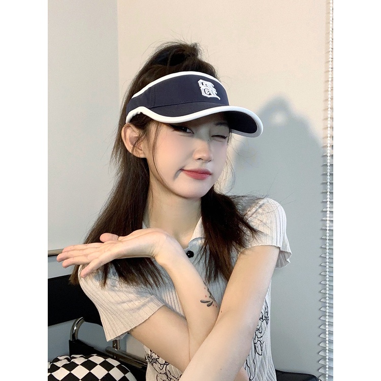 Nón Lưỡi Trai Hở Chóp In Chữ Phong Cách Thể Thao Thời Trang Mùa Hè Hàn Quốc Hàng Mới Dành Cho Cặp Đôi