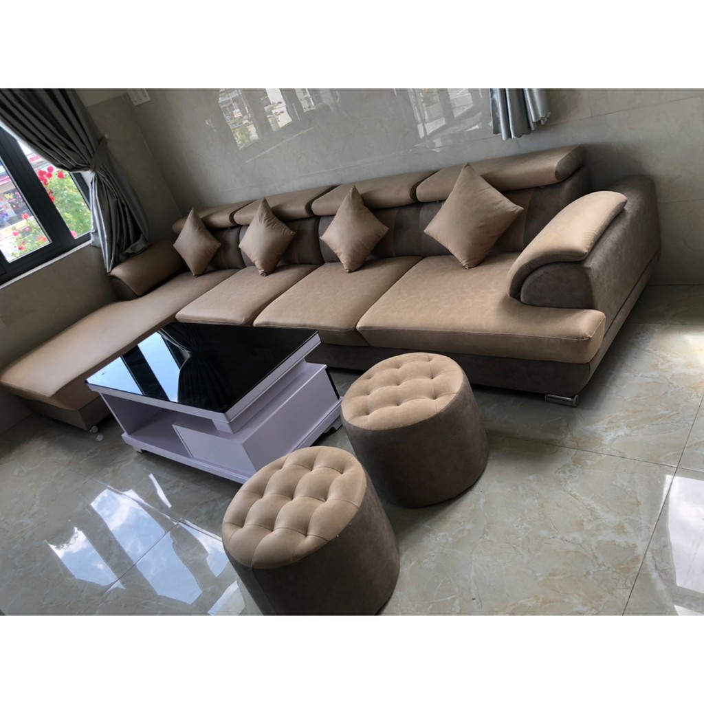 Bàn ghế sofa da phòng khách cao cấp