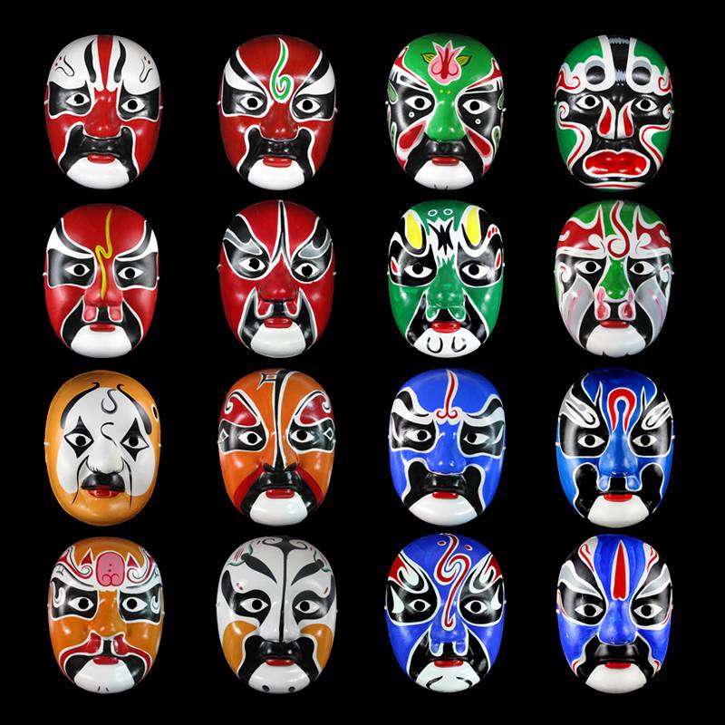 Mặt Nạ Sichuan Opera Trung Quốc Thủ Công Treo Tường Trang Trí Cho Người Lớn Và Trẻ Em