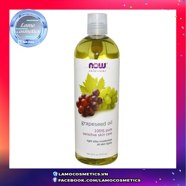 [BILL MỸ] Tinh Dầu Hạt Nho Now Solutions Grapeseed Oil