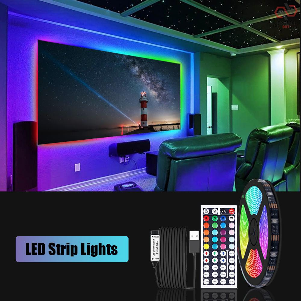 LED Strip Lights 6.56ft. Waterproof RGB LED Lights with IR Remote Control 20 Colors and DIY Modes 5050 Color Changing LED Tape Lights for Home Ceiling Party Festival