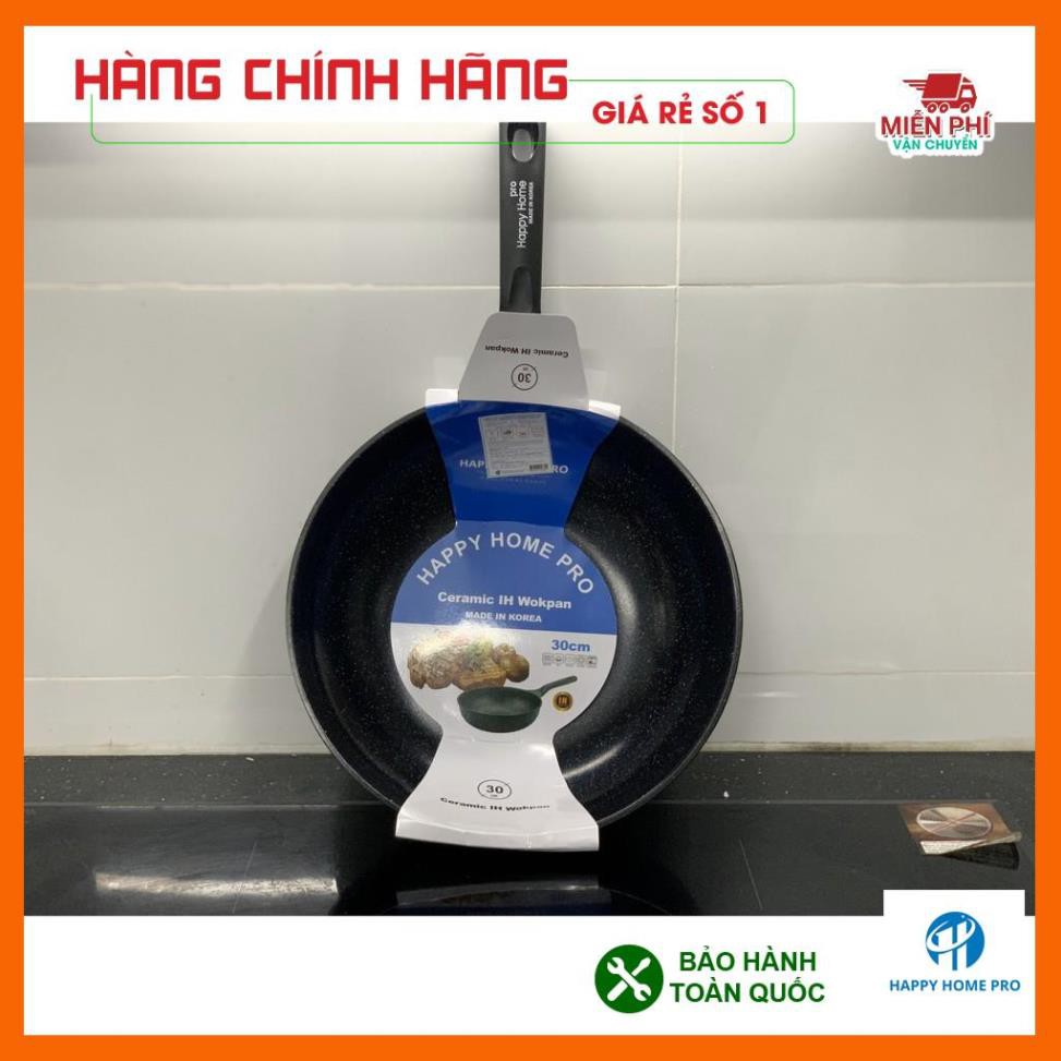 [NHẬP KHẨU HÀN QUỐC] CHẢO CHỐNG DÍNH 28cm HAPPYHOME, CHẢO XÀO HAPPYHOME, SIÊU CAO CẤP, BẢO HÀNH 2 NĂM