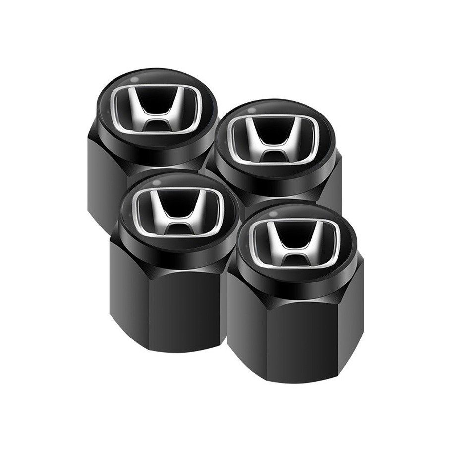 Set 4 Nắp Van Bánh Xe Hơi Bằng Hợp Kim Nhôm In Logo Honda