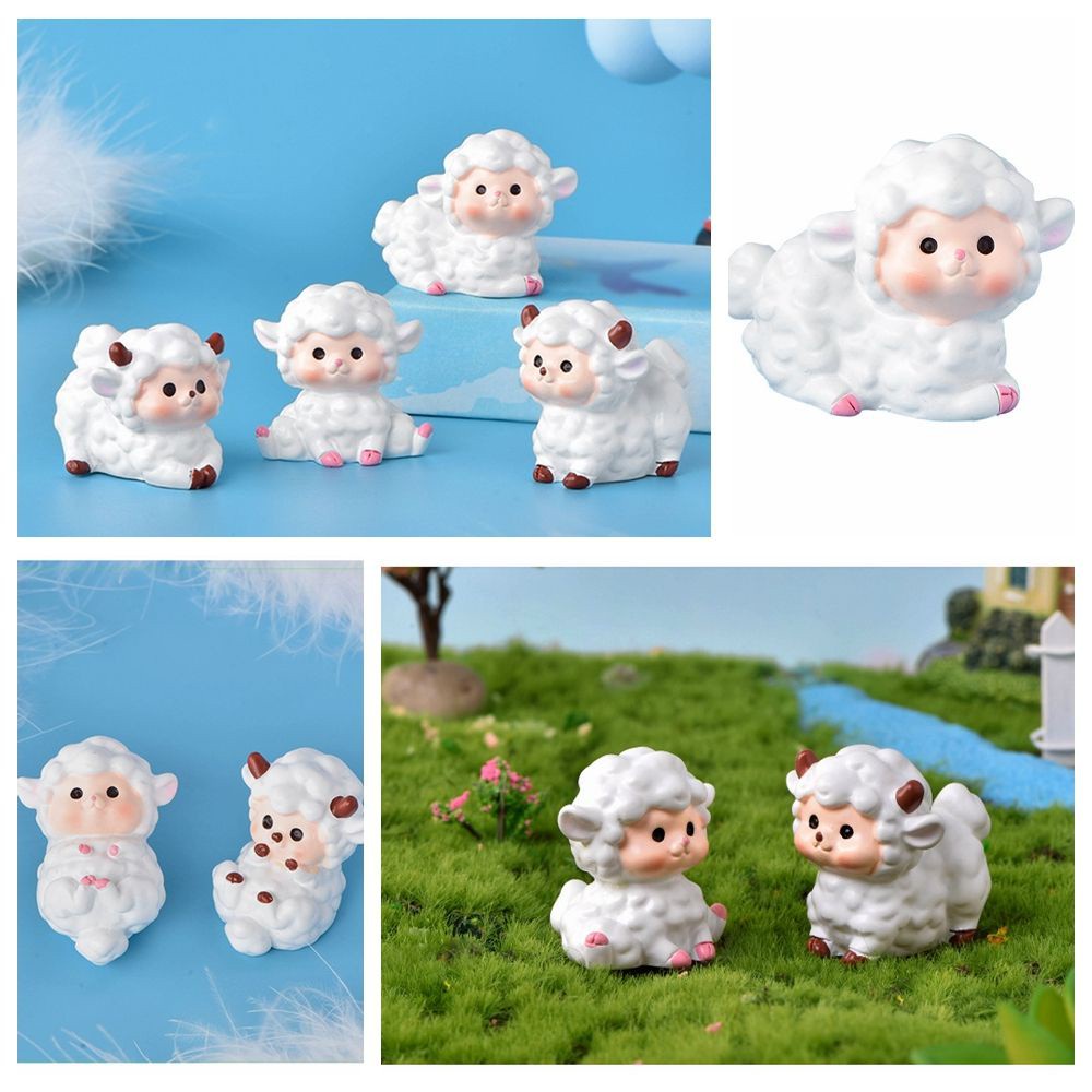 BEAUTY Accessories Micro Landscape Handicrafts Animal Model Sheep Figurines Little Statue DIY Bonsai Ornament Home Decoration Fairy Garden Miniature Dairy Sheep