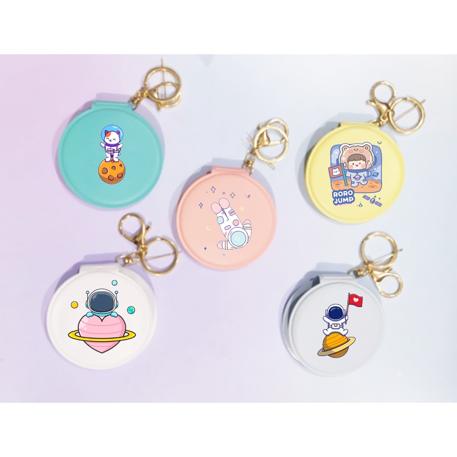 Gương phi hành gia 2 mặt GIK34 móc khoá astronaut in hình hoạt hình cute dễ thương thần tượng idol