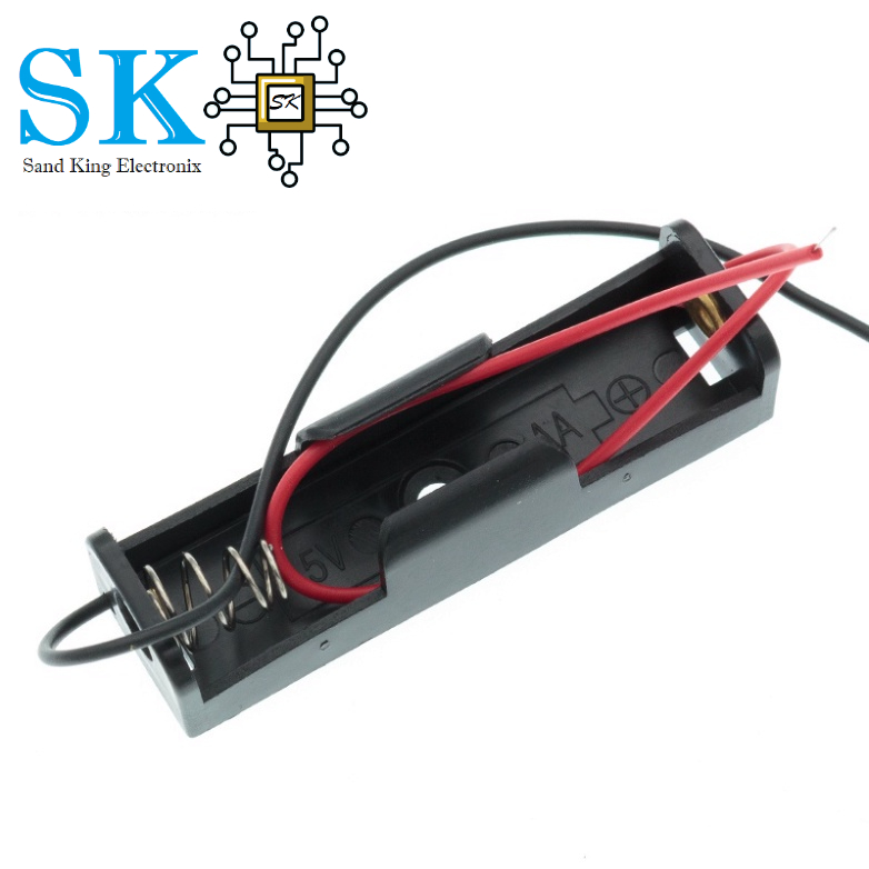 Hộp đựng pin AA/ 18650 3.7V/ 1.5V màu đen chất lượng cao tiện lợi
