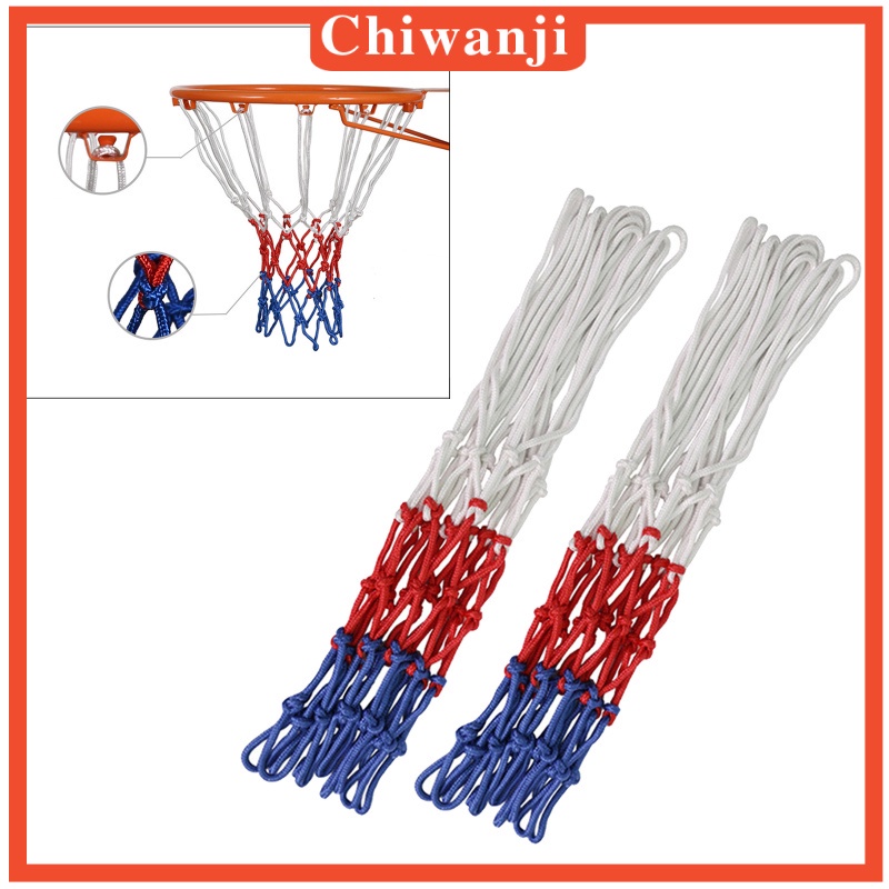 Set 2 Lưới Bóng Rổ 12 Vòng Bện Chất Lượng Cao