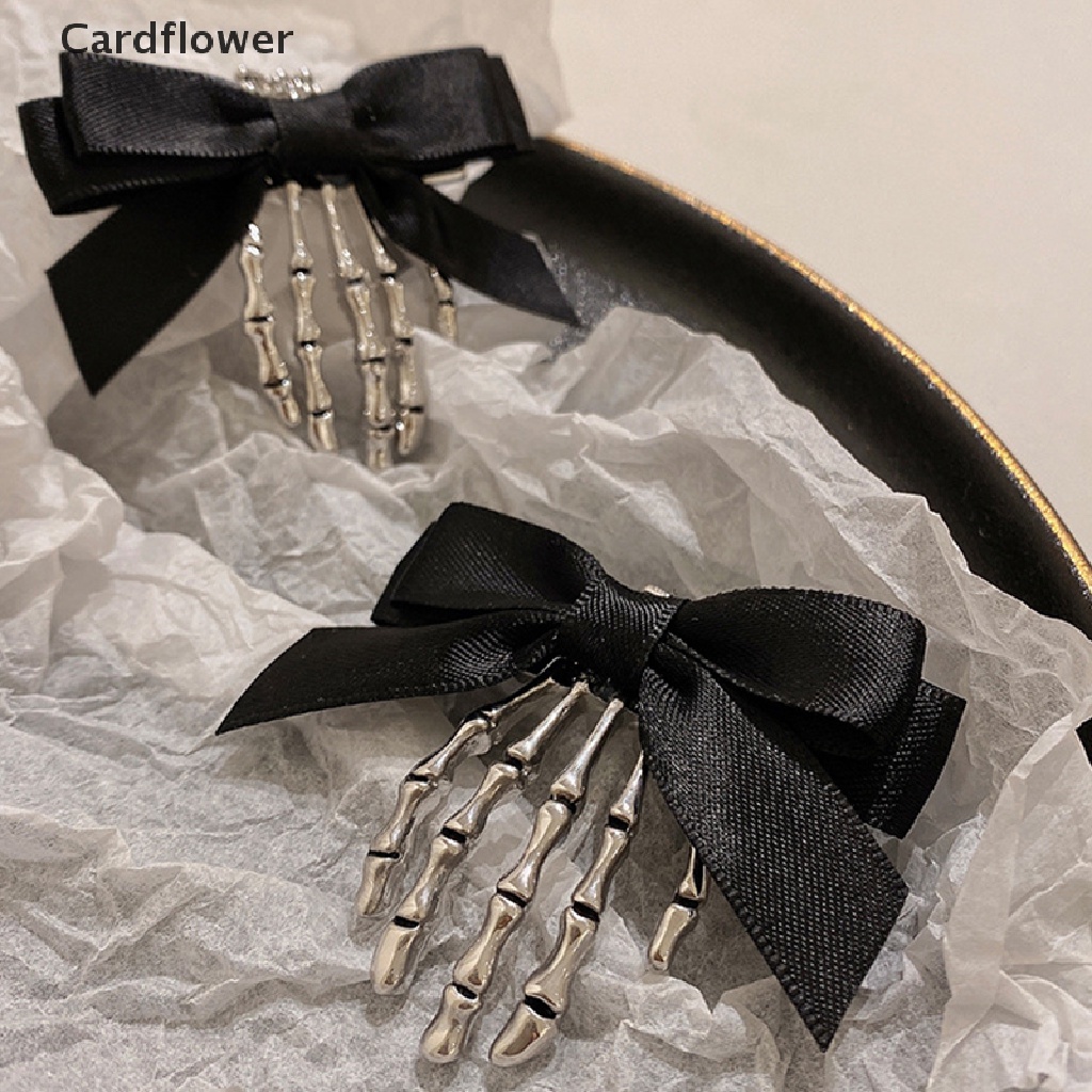 &lt; Cardflower &gt; Kẹp Tóc Hình Xương Bàn Tay Ma Phong Cách Punk Gothic Cá Tính Dành Cho Nữ