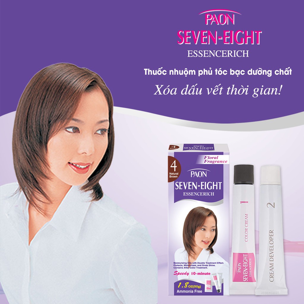 Nhuộm phủ bạc dưỡng chất Seven Eight số 4  Nhật Bản