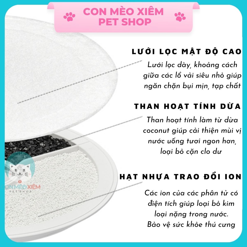 Máy lọc nước Petkit bằng sứ cho chó mèo eversweet ceramics dùng app, đài phun nước tự động thú cưng Con Mèo Xiêm