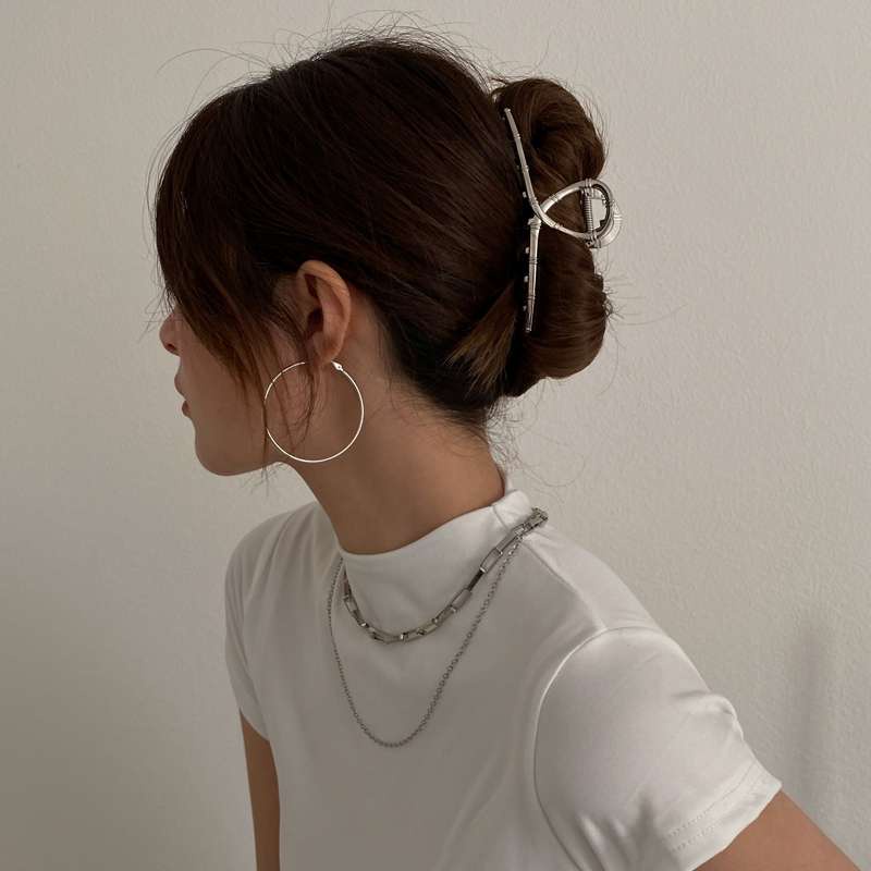 Kẹp Tóc Bản Lớn Họa Tiết Trái Tim Thời Trang Cho Nữ