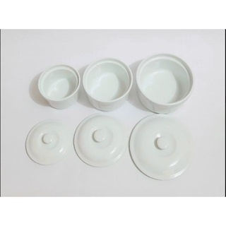 Thố sứ trắng chưng yến hiệu CK